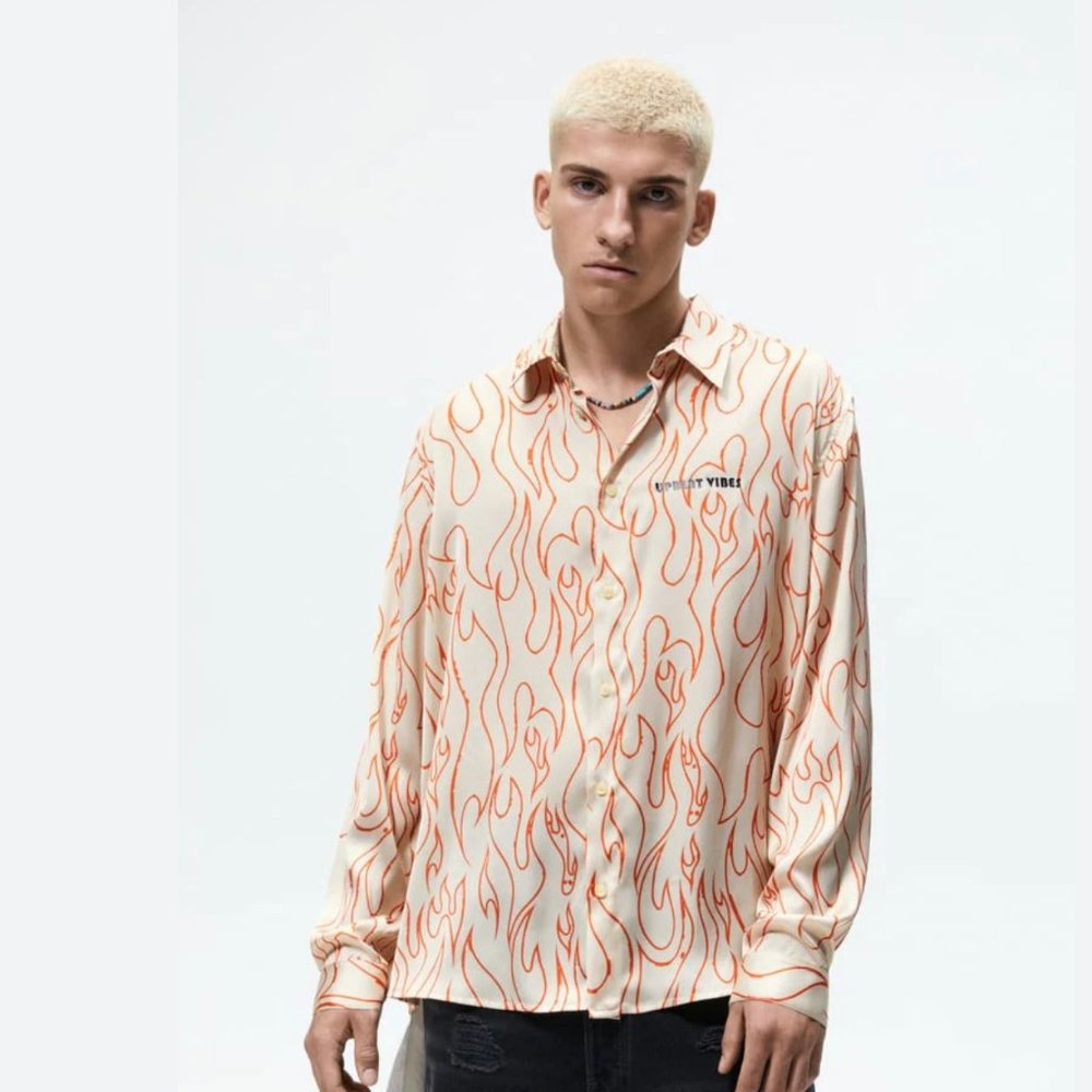 Zara Flame Print Shirt